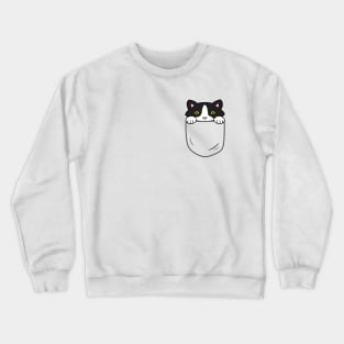 Cat In A Pocket Crewneck Sweatshirt